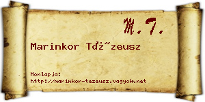 Marinkor Tézeusz névjegykártya
